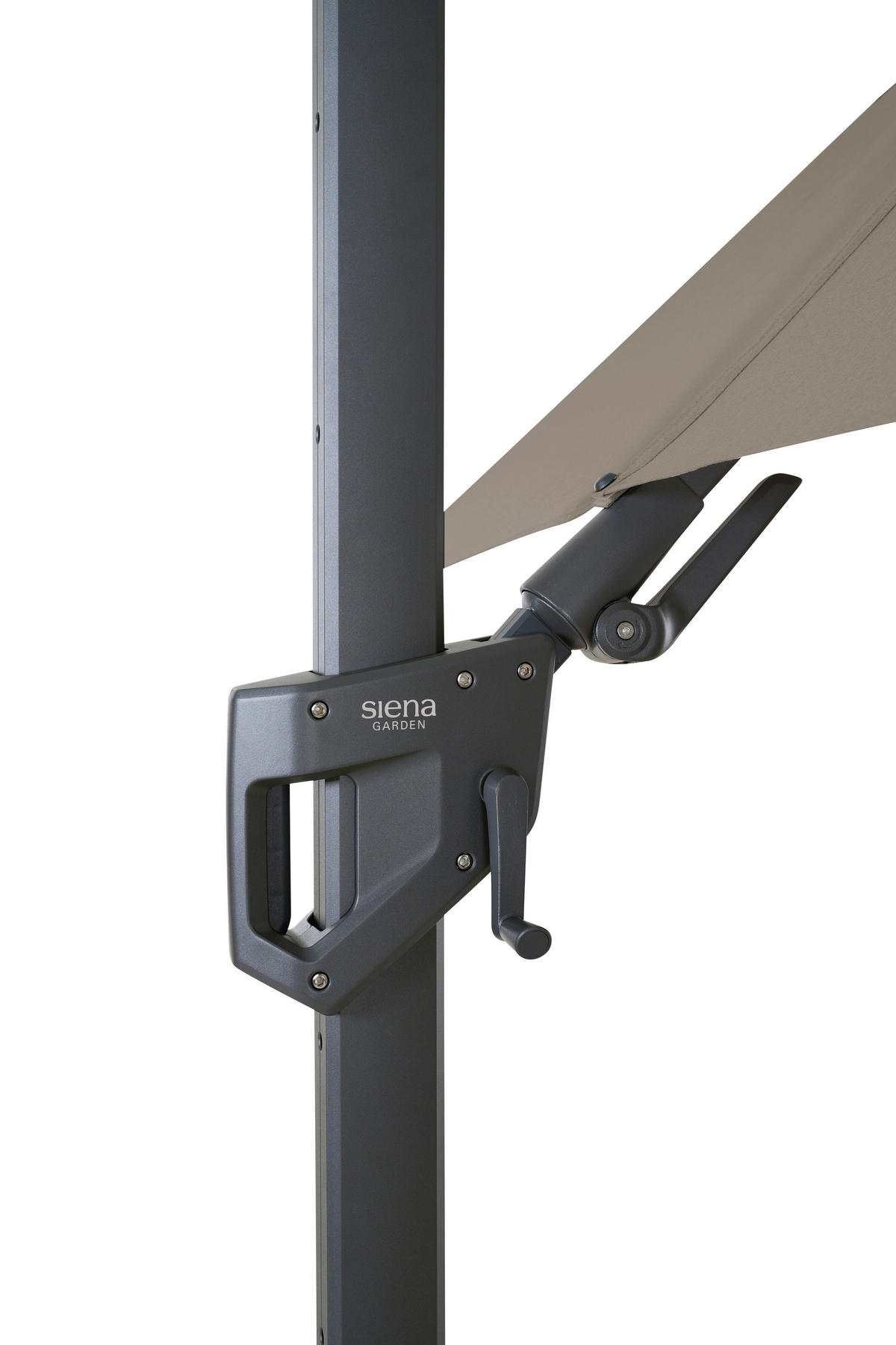 AMPELSCHIRM 300 cm Taupe  - Taupe/Anthrazit, MODERN, Textil/Metall (300/300cm) - Siena Garden