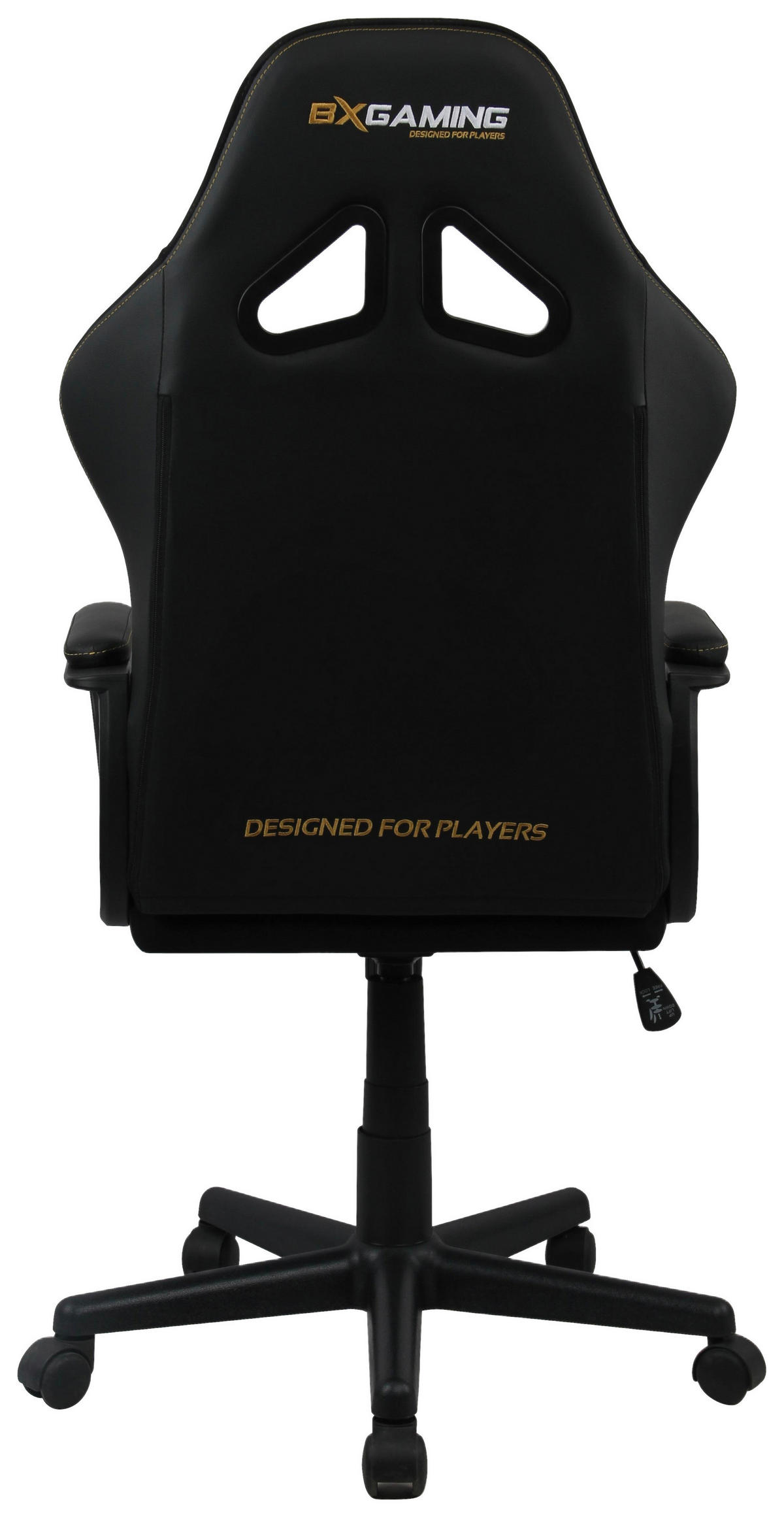 GAMINGSTUHL Schwarz Metall, Kunststoff, Textil   - Goldfarben/Schwarz, Design, Kunststoff/Textil (64/108-118/61cm) - BX Gaming