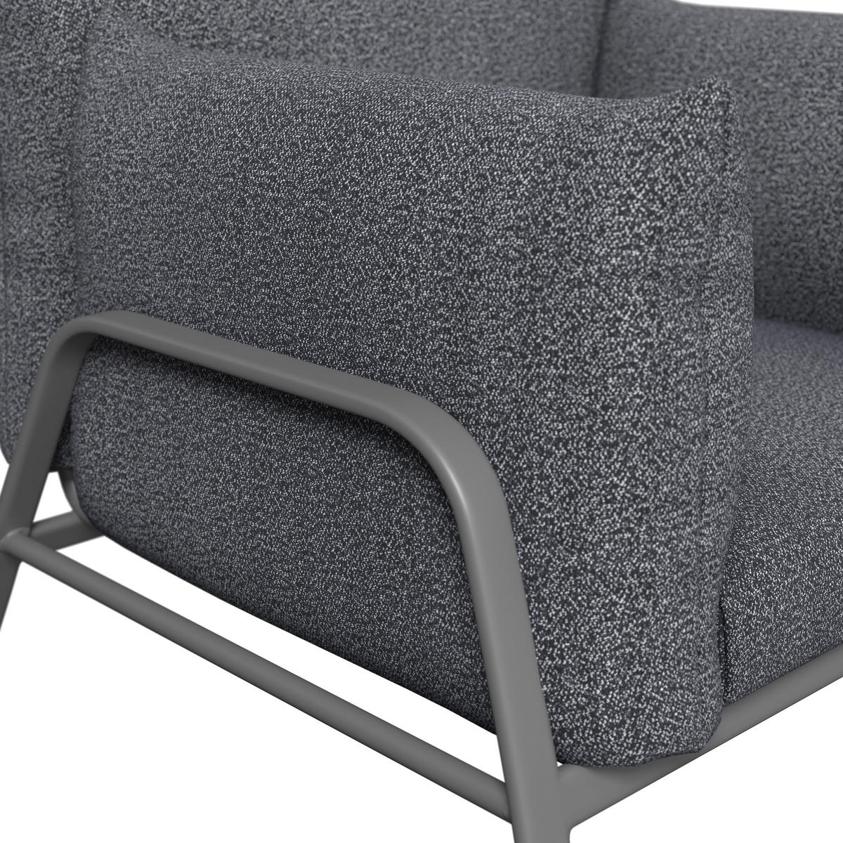 GARTENSET Webstoff Eisen  - Dunkelgrau/Anthrazit, Basics, Glas/Textil - Ambia Garden