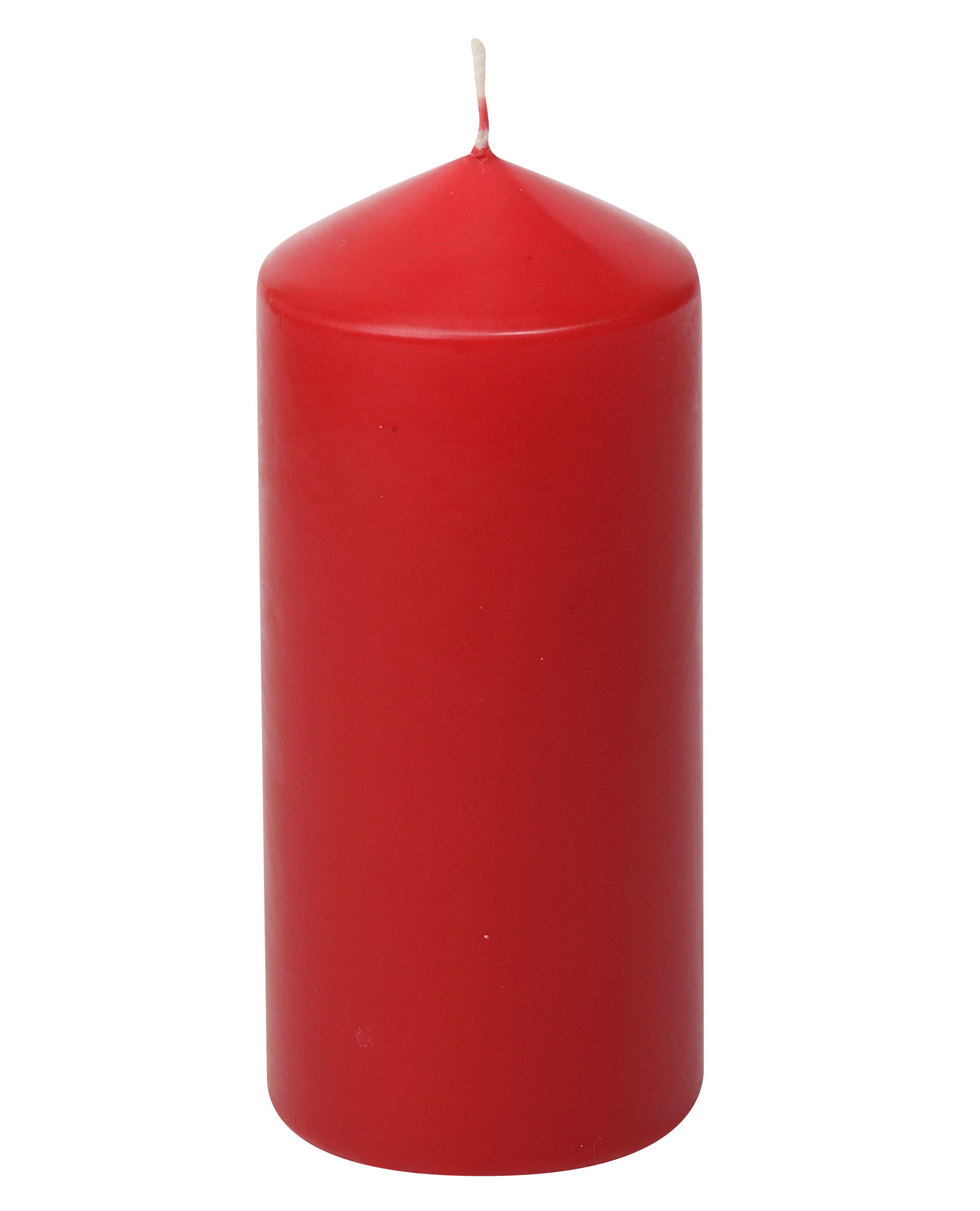 STUMPENKERZE  - Rot, Basics, Naturmaterialien (6,7/15cm) - Steinhart