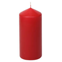 STUMPENKERZE  - Rot, Basics, Naturmaterialien (6,7/15cm) - Steinhart