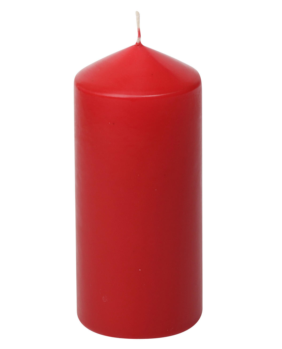 STUMPENKERZE  - Rot, Basics, Naturmaterialien (6,7/15cm) - Steinhart