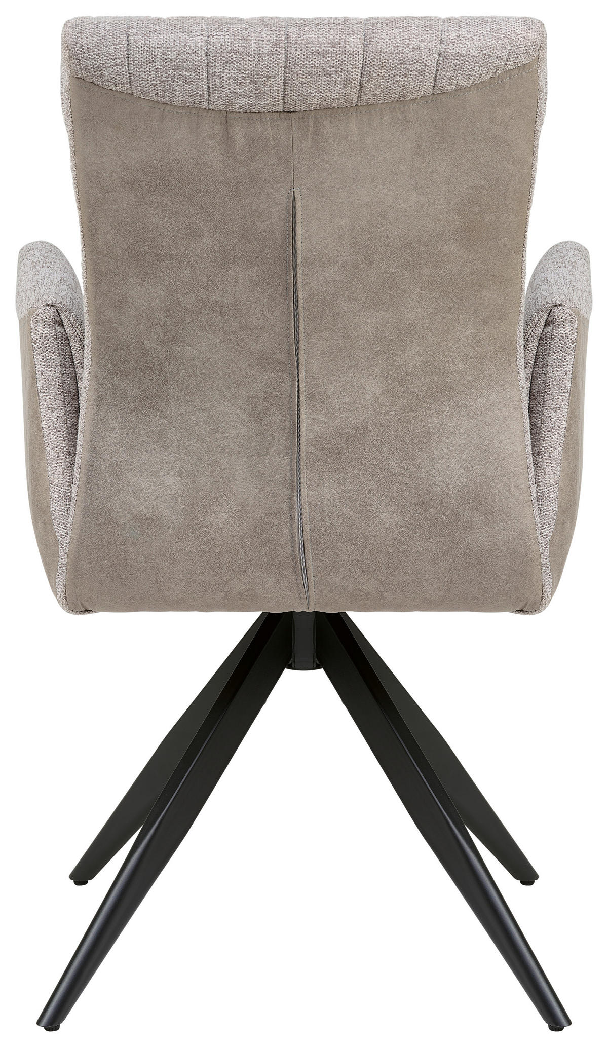 ARMLEHNSTUHL  in Eisen Webstoff  - Hellgrau/Schwarz, LIFESTYLE, Textil/Metall (58/94/64cm) - MID.YOU