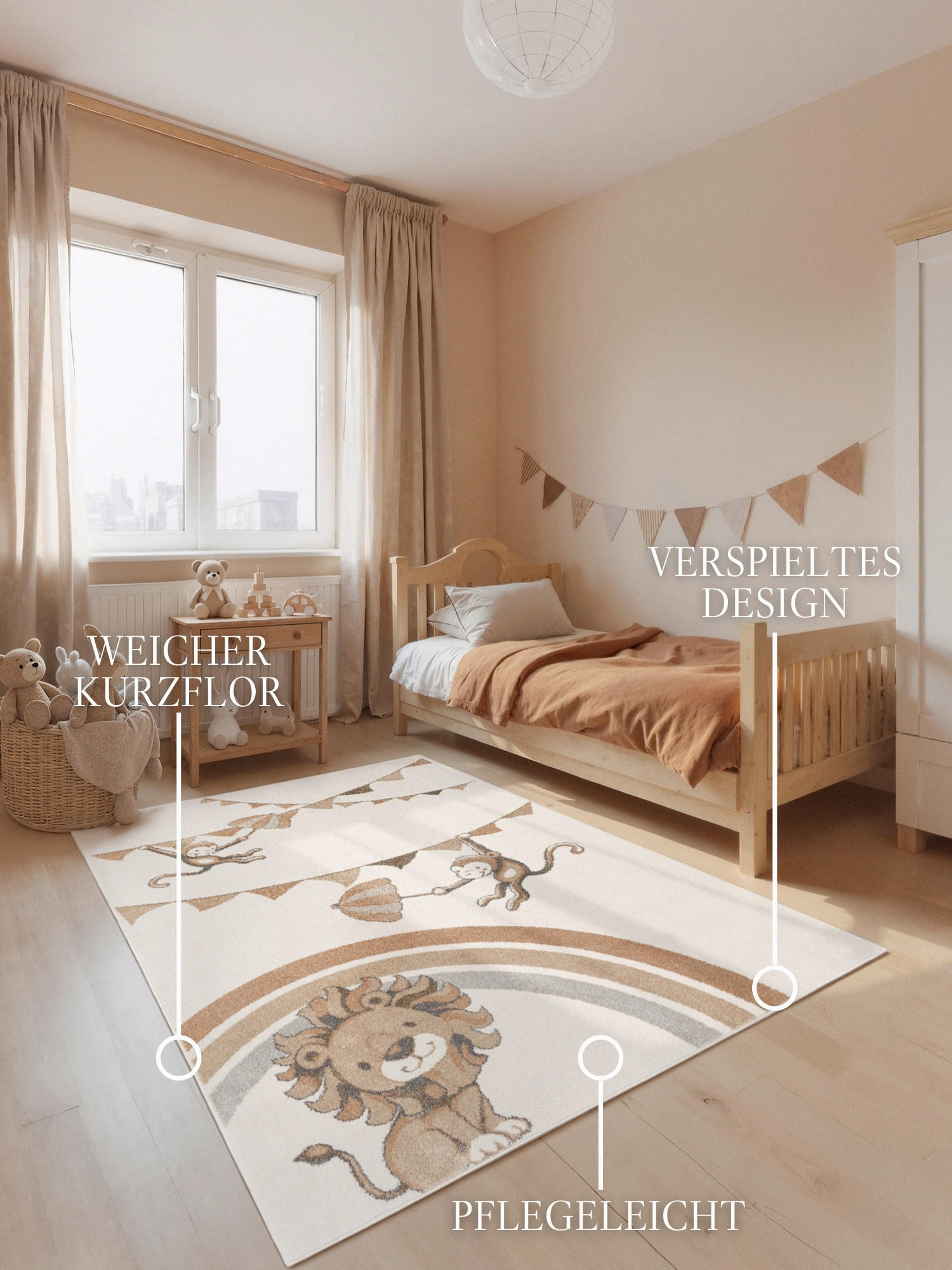 KINDERTEPPICH 120/170 cm Boho Kids  - Multicolor/Creme, Basics, Kunststoff (120/170cm) - Villeroy & Boch