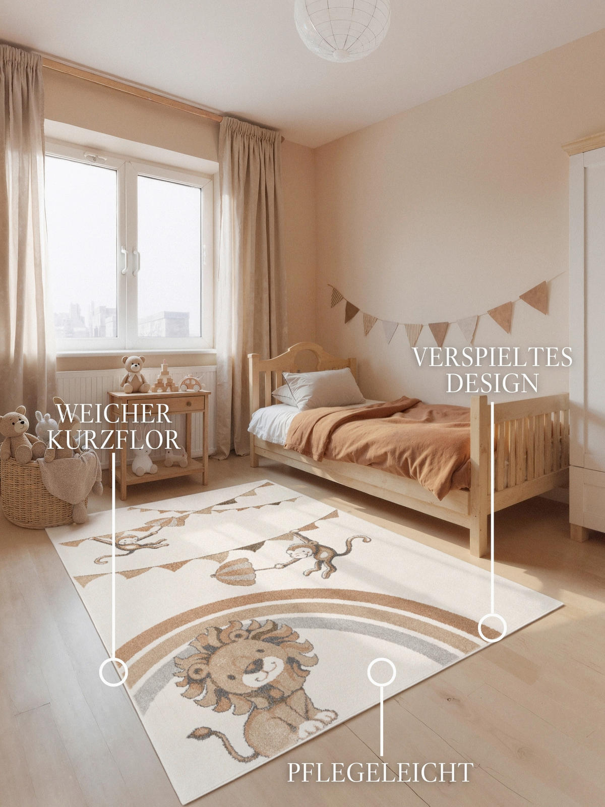 KINDERTEPPICH 120/170 cm Boho Kids  - Multicolor/Creme, Basics, Kunststoff (120/170cm) - Villeroy & Boch