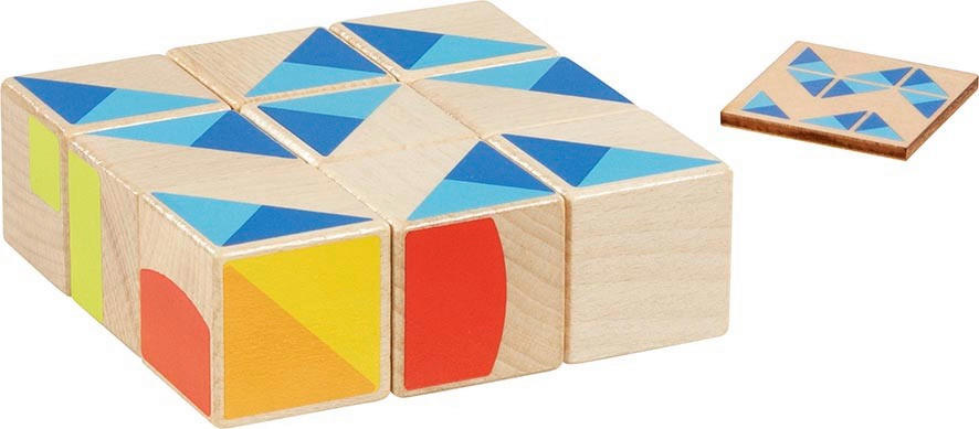 DIDAKTIČNA IGRA - naravne barve, Basics, les (10,5/10,5/3,5cm) - Goki
