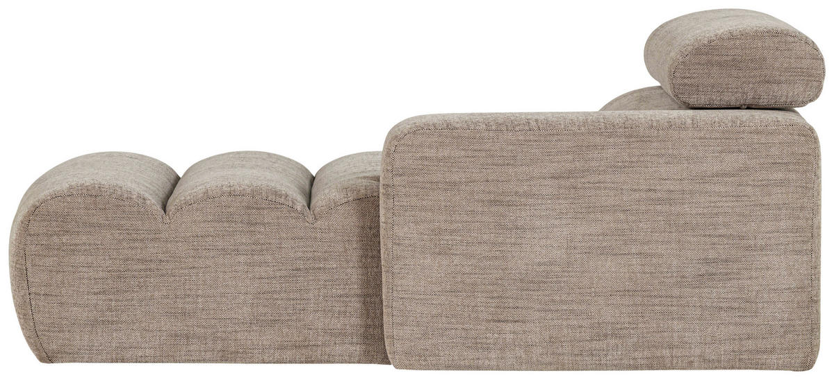 SOFAELEMENT Novi in Webstoff Naturfarben  - Schwarz/Naturfarben, Design, Kunststoff/Textil (173/86/109cm) - Livetastic