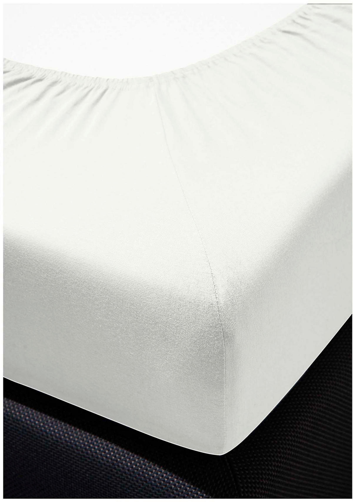 SPANNBETTTUCH Jersey  - Weiß, KONVENTIONELL, Textil (100/200cm) - Bierbaum