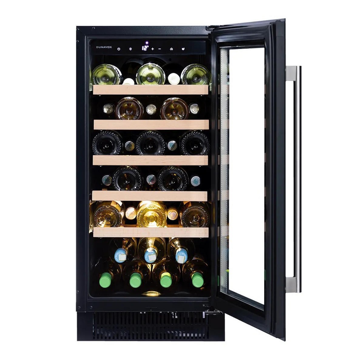 WEINKÜHLSCHRANK DAUF-32.83B  - Schwarz, Basics, Glas/Holz (38/82/56,3cm)