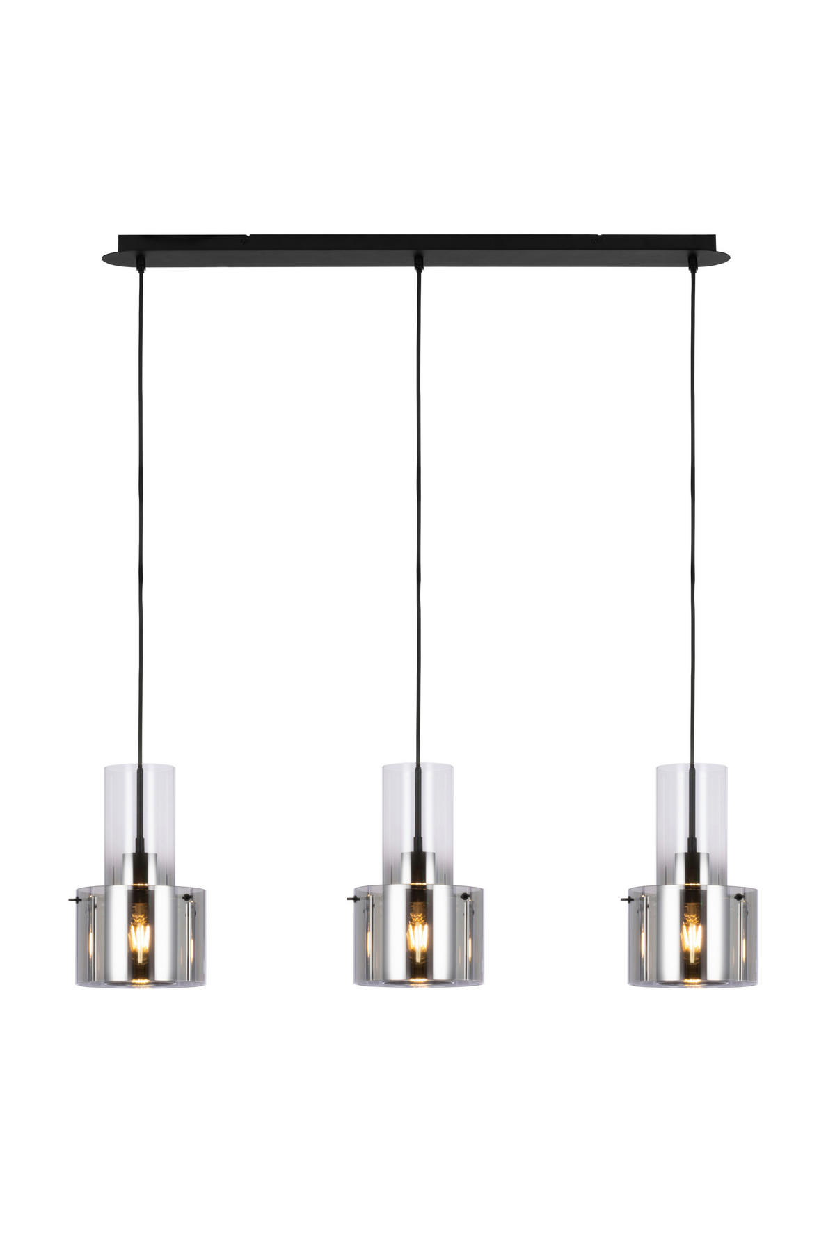 Lustră 97/18/150 cm  - gri închis, Design, sticlă/metal (97/18/150cm) - Dieter Knoll