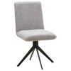 STUHL Webstoff Schwarz, Hellgrau  - Hellgrau/Schwarz, Design, Textil/Metall (46,5/87/64cm) - Voleo