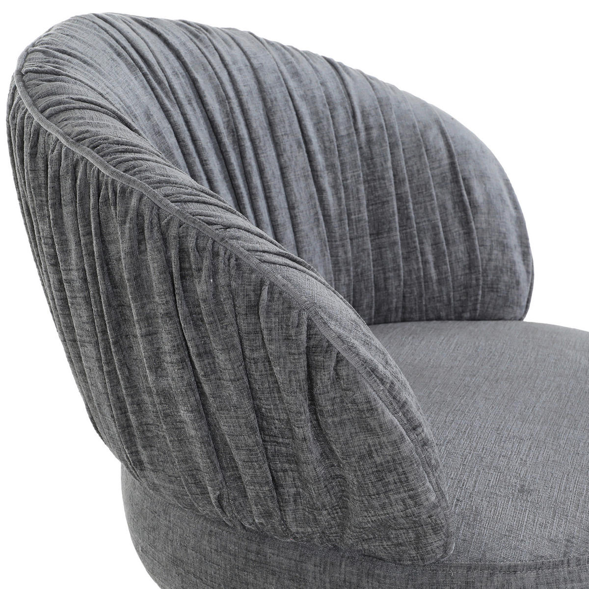 STUHL  in Flachgewebe  - Schwarz/Grau, Design, Textil/Metall (63/82/65cm) - Novel