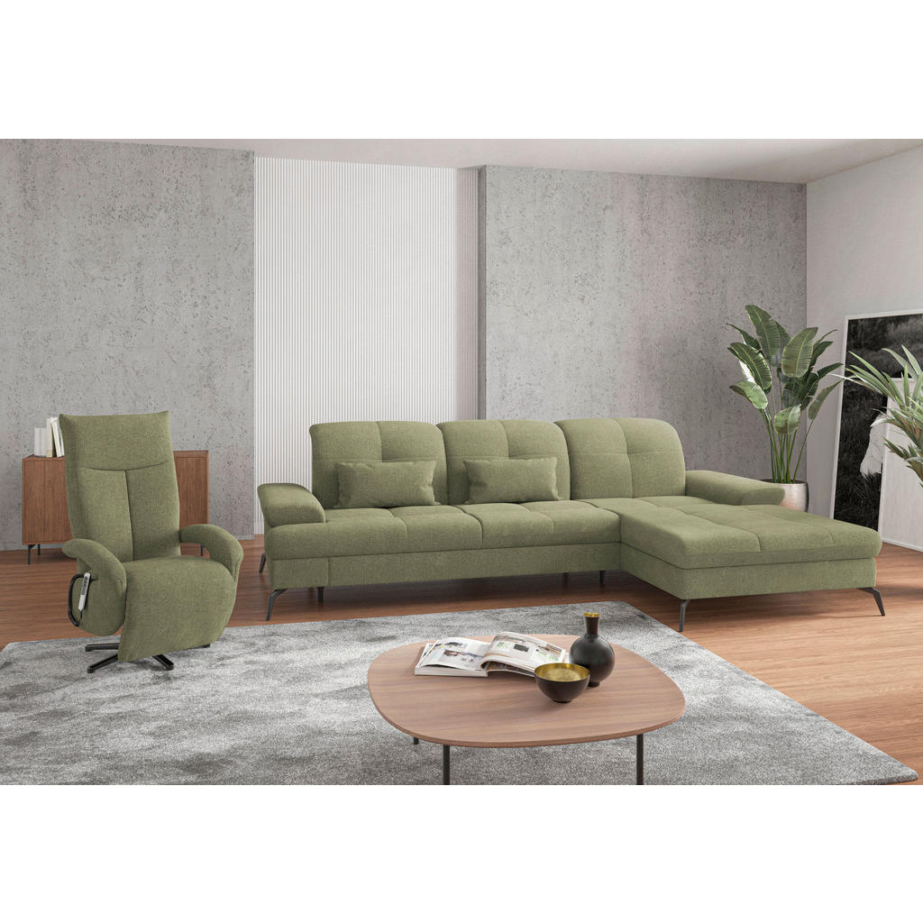 Sit & More ROHOVÁ SEDAČKA, textil, svetlozelená