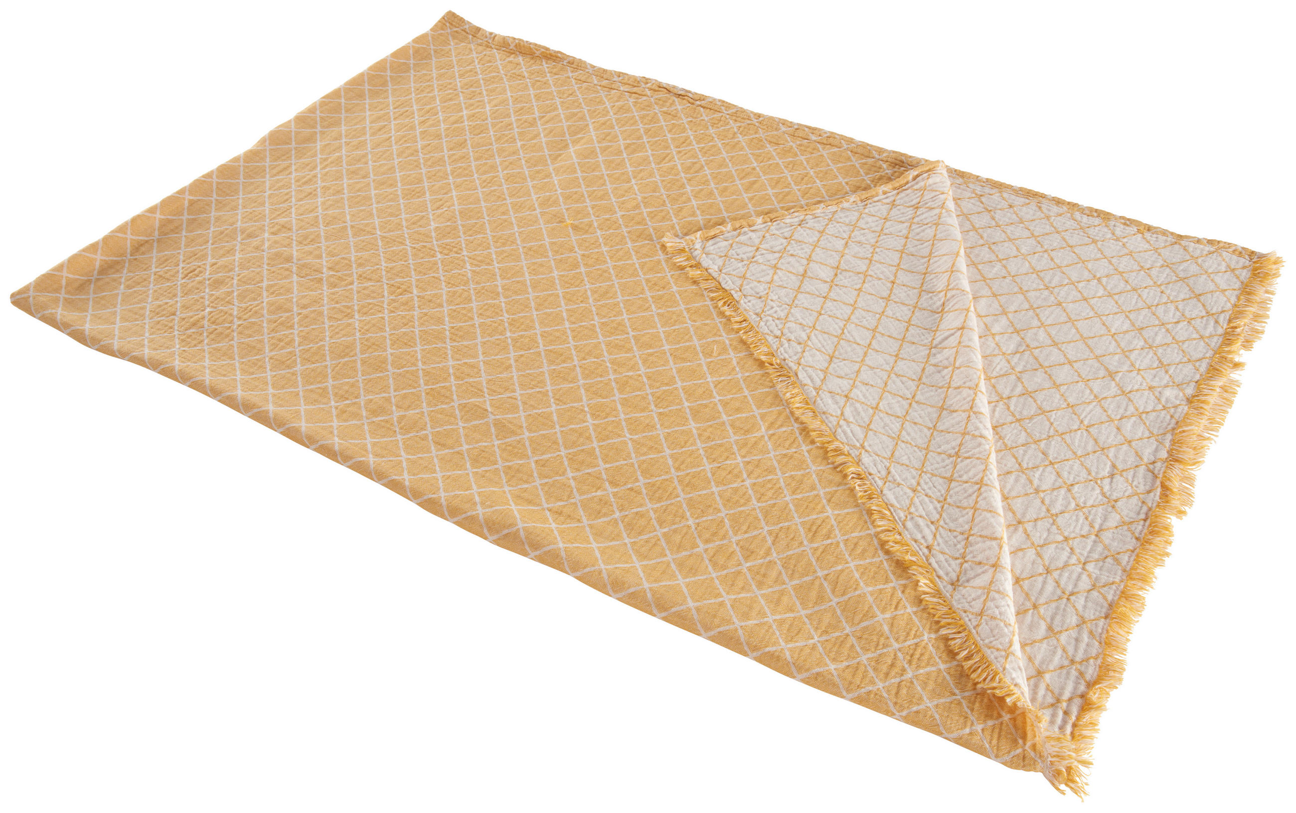 WOHNDECKE Musa 150/200 cm  - Gelb/Naturfarben, KONVENTIONELL, Textil (150/200cm) - Ambiente