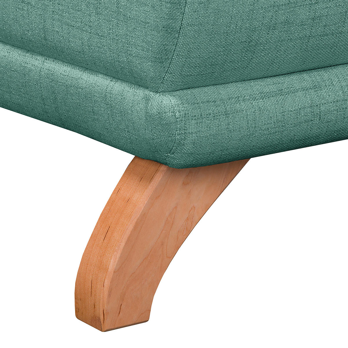 ECKSOFA in Textilgeflecht Mintgrün  - Wengefarben/Mintgrün, Design, Holz/Textil (257/174cm) - Livetastic