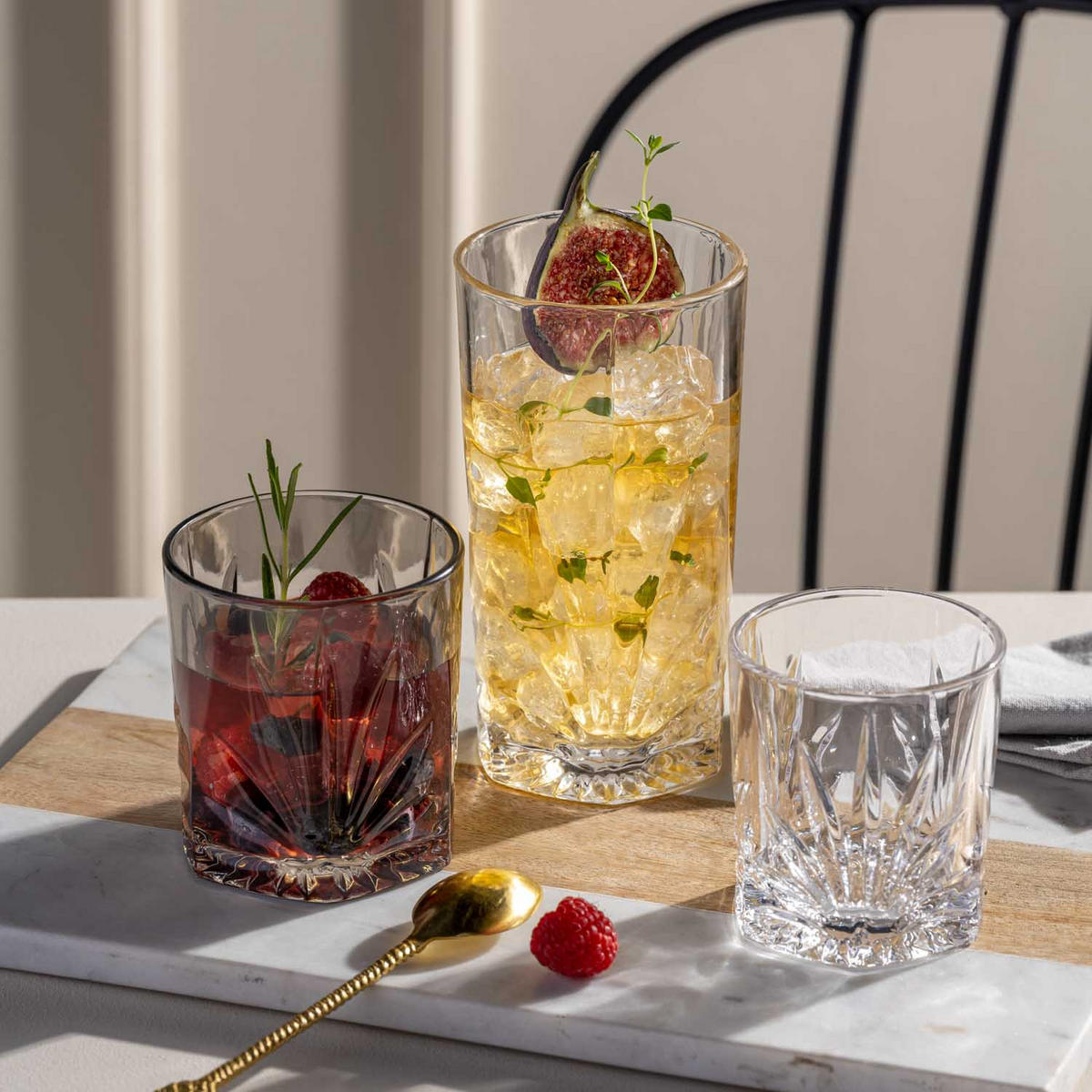 WHISKY-GLÄSERSET 330 ml 4-teilig  - Grau, LIFESTYLE, Glas (8,5/9,5/8,5cm) - Leonardo