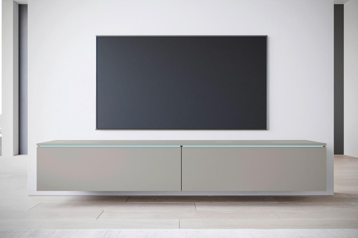 NÍZKÁ KOMODA, šedá,  - šedá, Trend, kompozitní dřevo/plast (180/30/33cm) - MID.YOU