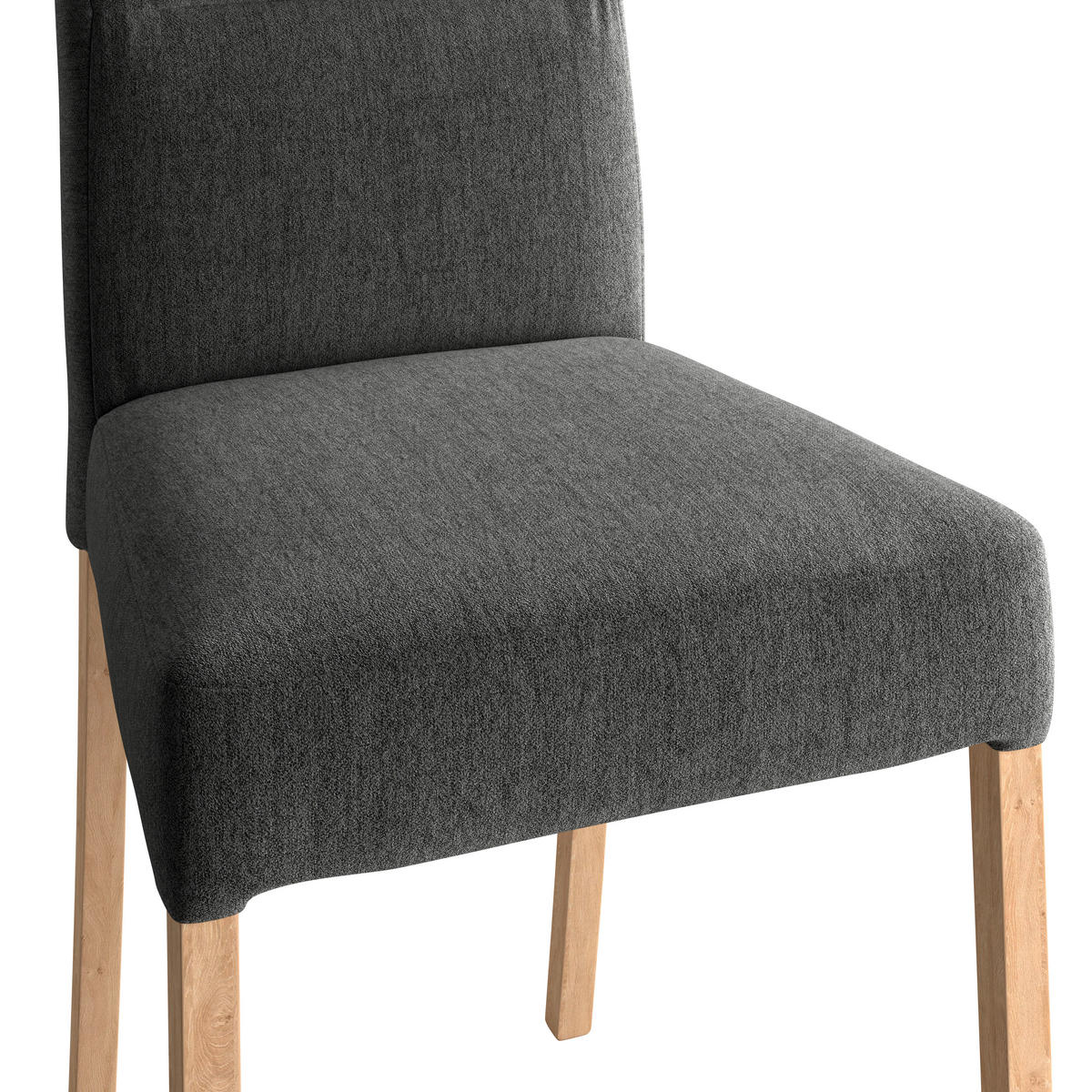 STUHL - Eichefarben/Schwarz, KONVENTIONELL, Holz/Textil (43/91/58cm)