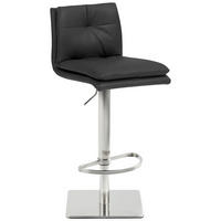 BARHOCKER in Metall, Textil Graphitfarben  - Edelstahlfarben/Graphitfarben, Design, Textil/Metall (41/78-103/48cm) - Novel