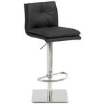 BARHOCKER in Metall, Textil Graphitfarben  - Edelstahlfarben/Graphitfarben, Design, Textil/Metall (41/78-103/48cm) - Novel
