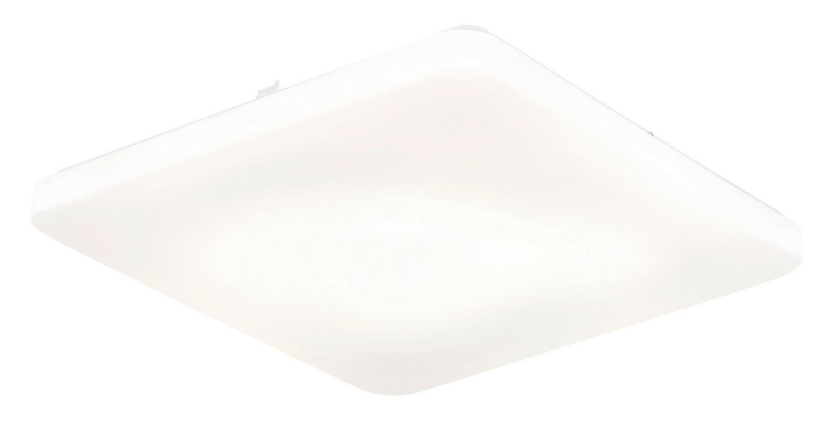 LED-DECKENLEUCHTE Donte 41/41/6 cm  - Opal/Weiß, Design, Kunststoff/Metall (41/41/6cm) - Globo