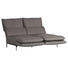 SOFA in Leder Grau - Chromfarben/Grau, KONVENTIONELL, Leder/Metall (260/88-105/105-135cm) - Cantus SOFA in Leder Grau - Chromfarben/Grau, KONVENTIONELL, Leder/Metall (260/88-105/105-135cm) - Cantus