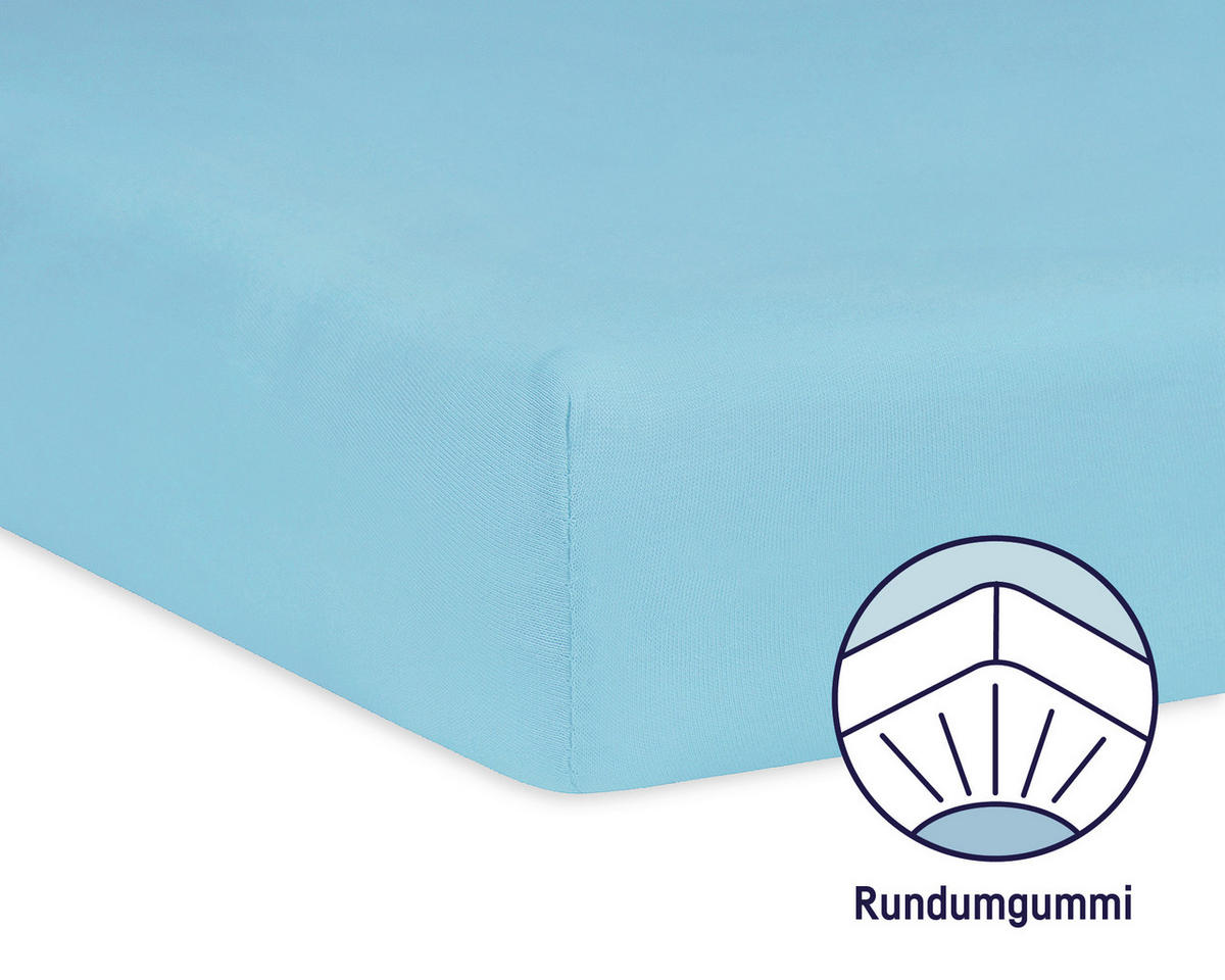 KINDERSPANNBETTTUCH   - Hellblau, Basics, Textil (70/140cm) - Julius Zöllner