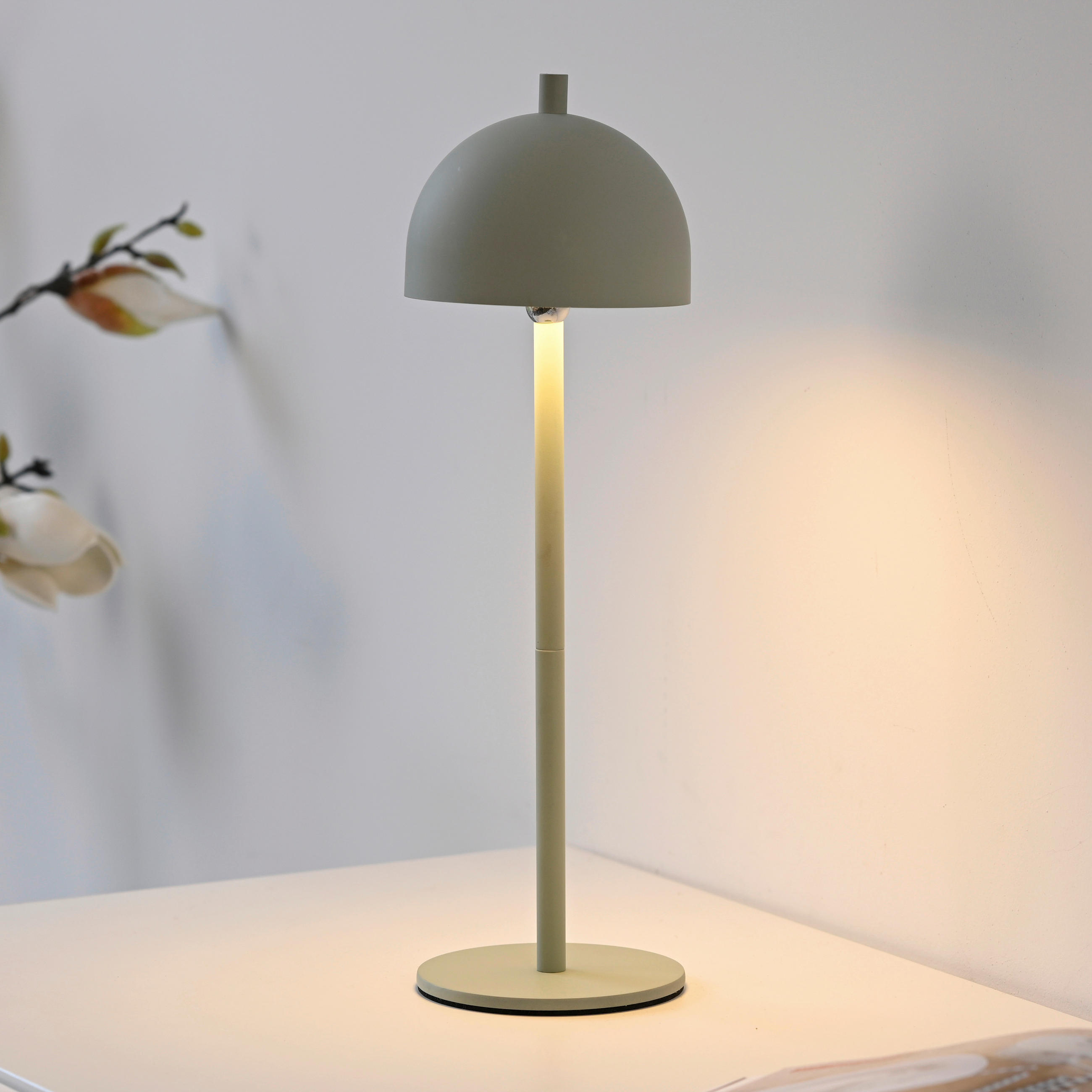AKKU-TISCHLEUCHTE SW BELLIS 11/11/36 cm   - Salbeigrün, Design, Kunststoff/Metall (11/11/36cm) - Schöner Wohnen