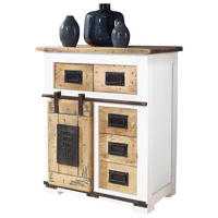 SIDEBOARD  in 70/85/45 cm  - Schwarz/Braun, KONVENTIONELL, Holz/Metall (70/85/45cm) - Livetastic