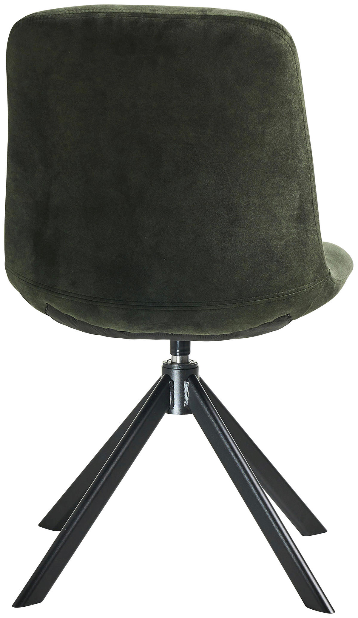 STUHL  in Edelstahl Velours Metall, Textil  - Waldgrün/Schwarz, Basics, Textil/Metall (51/89/61cm) - Celina Home