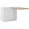 ECKUNTERSCHRANK 110/90/60 cm  - Chromfarben/Weiß, Trend, Holzwerkstoff/Metall (110/90/60cm) - MID.YOU