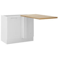 ECKUNTERSCHRANK 110/90/60 cm  - Chromfarben/Weiß, Trend, Holzwerkstoff/Metall (110/90/60cm) - MID.YOU