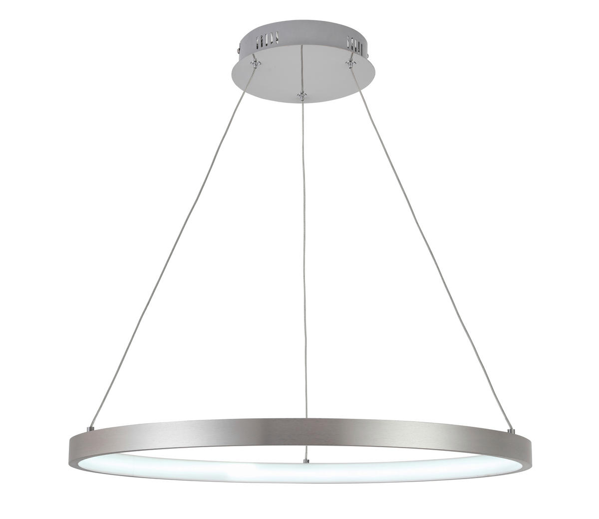 LED-HÄNGELEUCHTE 60/120 cm  - Alufarben, Design, Kunststoff/Metall (60/120cm) - Novel