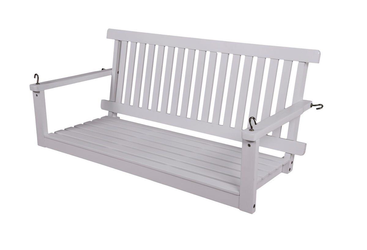 HÄNGEBANK 130/57/63 cm  - Eukalyptusholzfarben/Goldfarben, Basics, Holz/Metall (130/57/63cm) - Gardenson