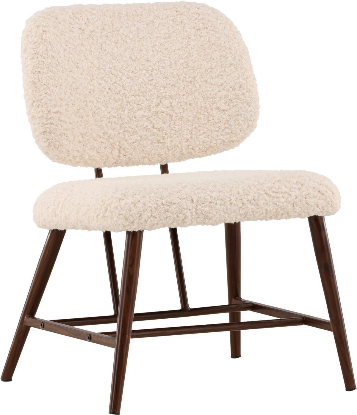 FÅTÖLJ i metall, textil vit  - vit, Design, metall/textil (58/84/62cm) - Livetastic