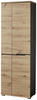 GARDEROBENSCHRANK Graphitfarben, Eichefarben  - Eichefarben/Graphitfarben, Design, Holzwerkstoff (65/198/38cm) - Voleo