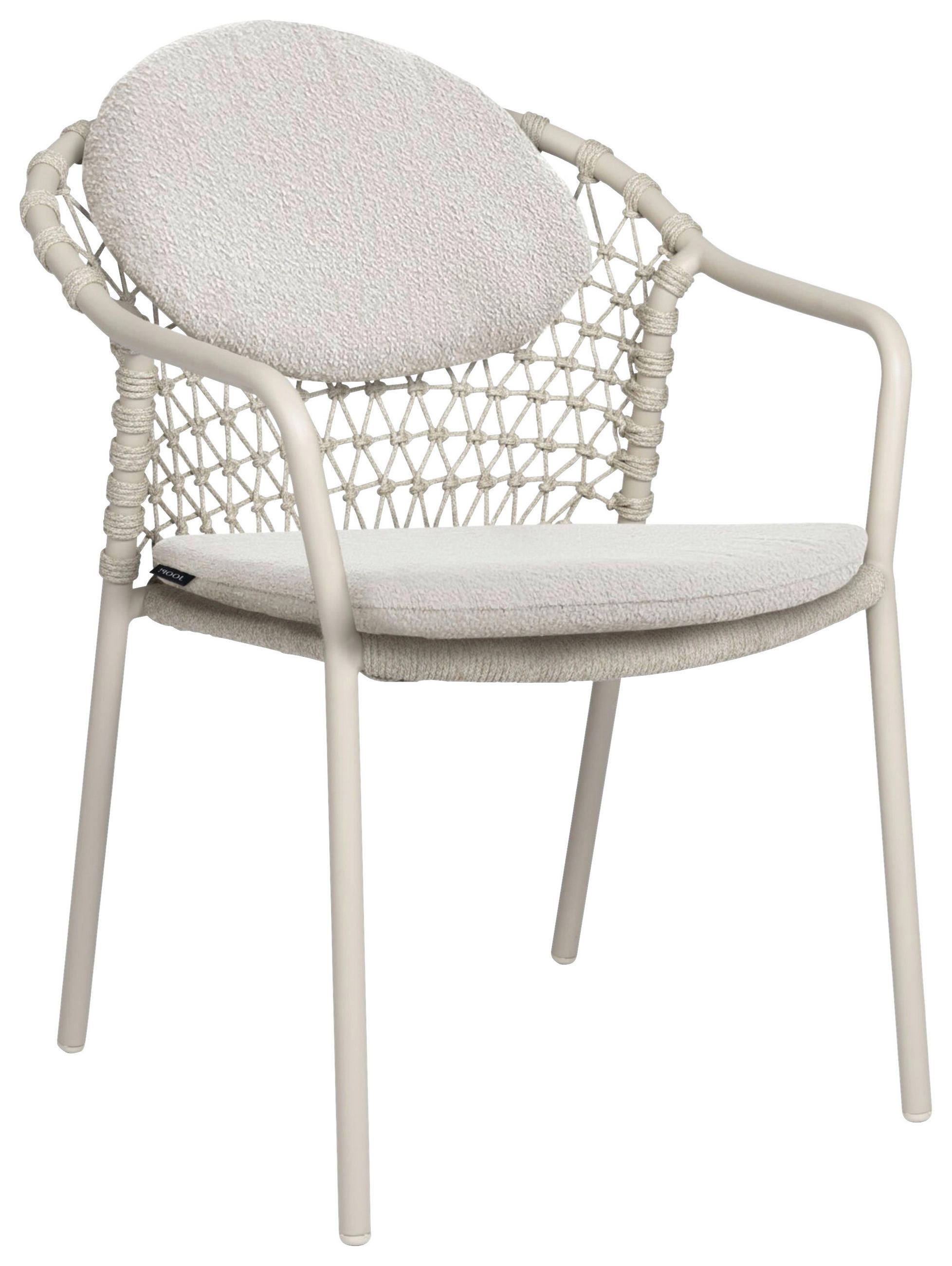 GARTENSESSEL Aluminium Creme, Naturfarben  - Creme/Naturfarben, Basics, Textil/Metall (61/82/67cm) - Joop!