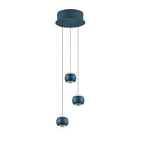 LED-PENDELLEUCHTE Cannon 25/195 cm  - Blau, Design, Metall (25/195cm) - Musterring