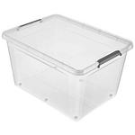 BOX MIT DECKEL    76/57/42 cm  - Transparent, Basics, Kunststoff (76/57/42cm) - Homeware