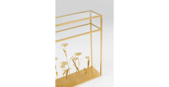 KONSOLENTISCH in Metall, Glas 100/25/85 cm    - Goldfarben, Design, Glas/Metall (100/25/85cm) - Ambia Home