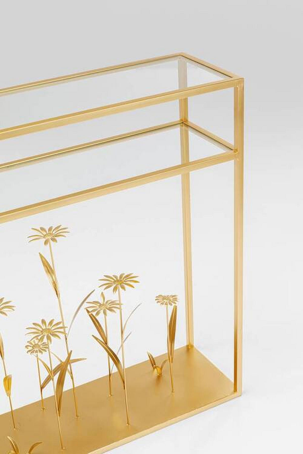 KONSOLENTISCH Goldfarben  - Goldfarben, Design, Glas/Metall (100/25/85cm) - Kare-Design