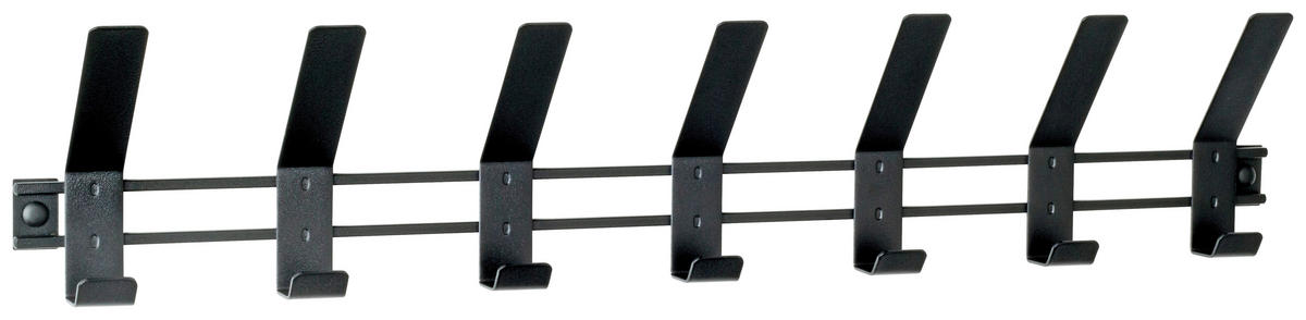 GARDEROBENLEISTE  in Schwarz  - Schwarz, MODERN, Metall (74/13/6cm)