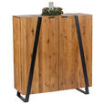 KOMMODE  in 115/126,5/43 cm  - Eichefarben/Schwarz, Trend, Holz/Metall (115/126,5/43cm) - Landscape