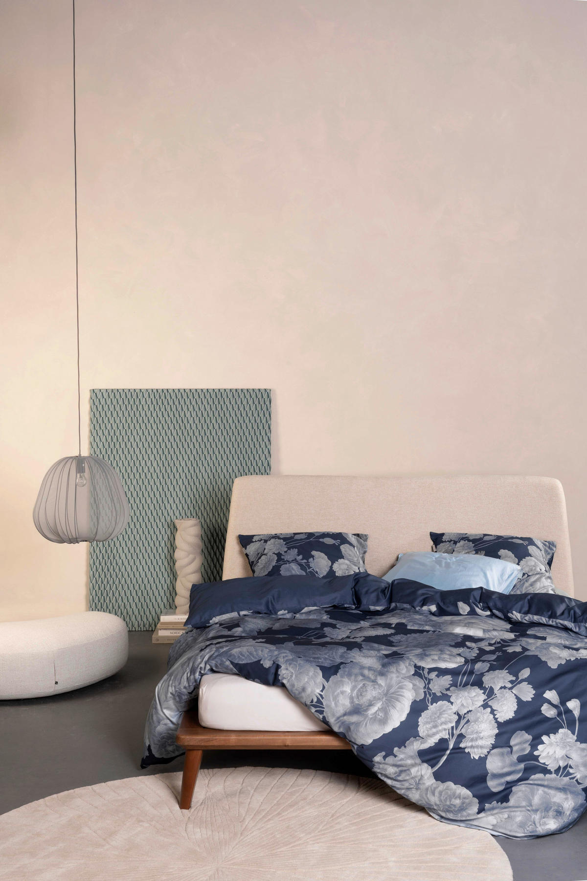 POSTELJNINA 135/200 cm saten modra  - modra, Konvencionalno, tekstil (135/200cm) - Essenza