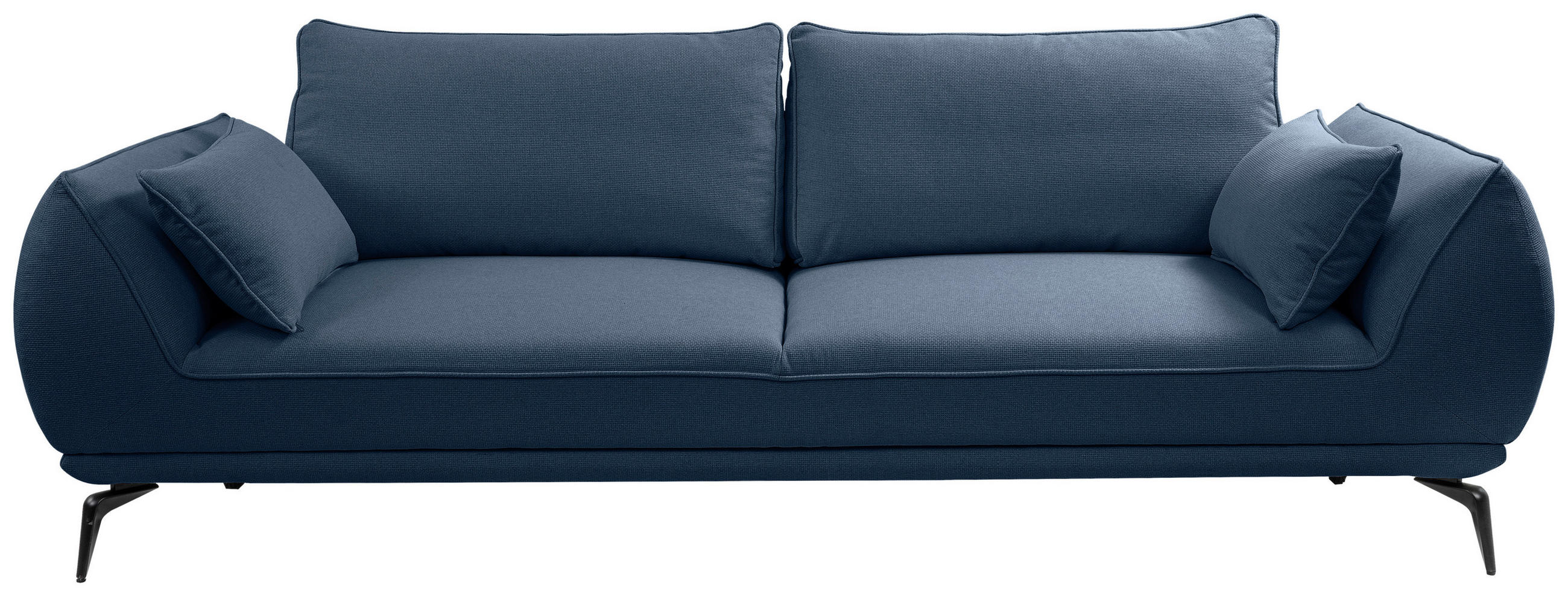 3-SITS SOFFA i vävt tyg mörkblå  - svart/mörkblå, Modern, metall/textil (249/86/118cm) - MID.YOU