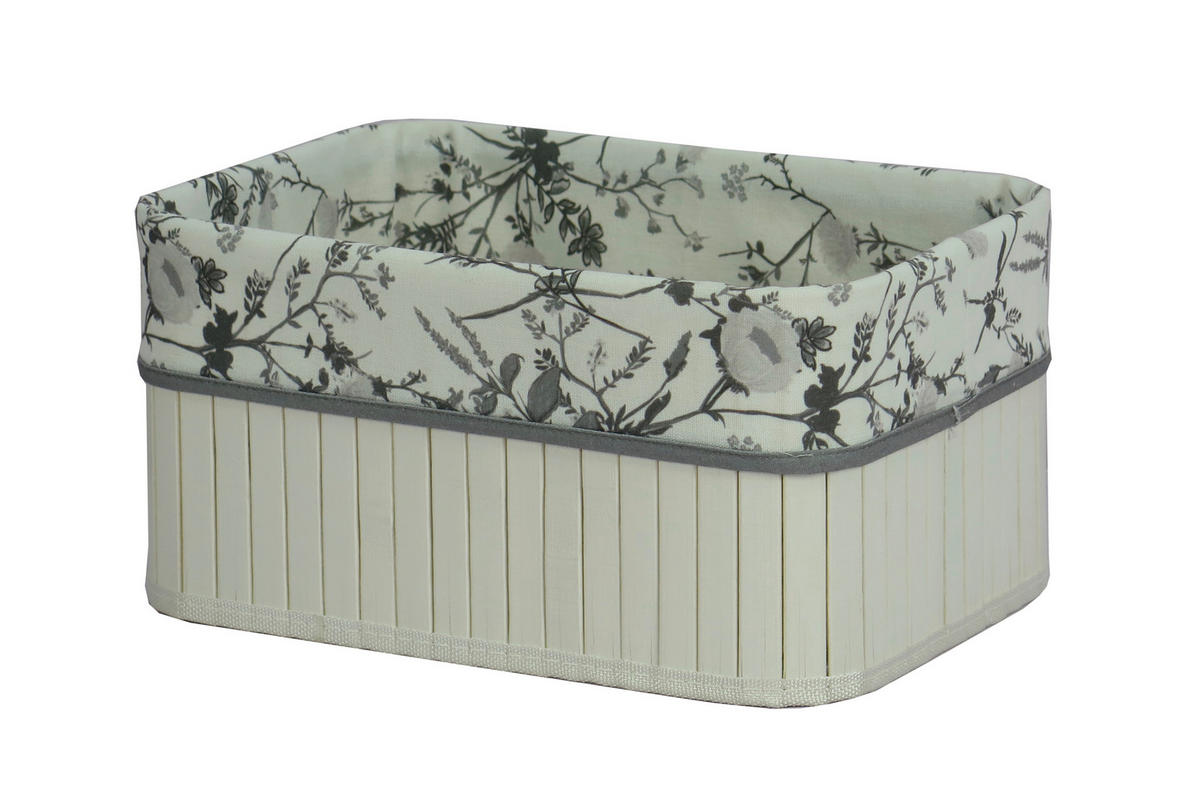 Cutie Pentru Etajeră 32/22/15 cm   - alb, Basics, lemn/textil (32/22/15cm) - Ambia Home