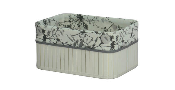 REGALKORB 32/22/15 cm   - Weiß, Basics, Holz/Textil (32/22/15cm) - Ambia Home