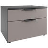 NACHTSCHRANK 54/47/41 cm  - Graphitfarben/Schwarz, Design, Holzwerkstoff/Kunststoff (54/47/41cm) - Boxxx