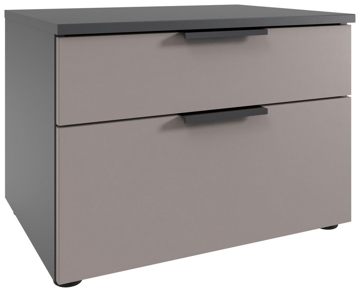 NACHTSCHRANK 54/47/41 cm  - Graphitfarben/Schwarz, Design, Holzwerkstoff/Kunststoff (54/47/41cm) - Boxxx