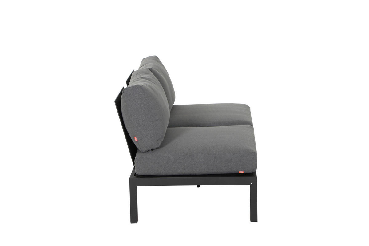 LOUNGEGARNITUR 15-teilig   252/84/252 cm Teakholz massiv Aluminium  - Anthrazit/Grau, KONVENTIONELL, Holz/Textil (252/84/252cm) - Siena Garden